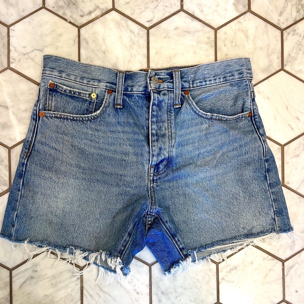 Madewell Relaxed Mid-Length Denim Shorts, Size 27 - Never Worn